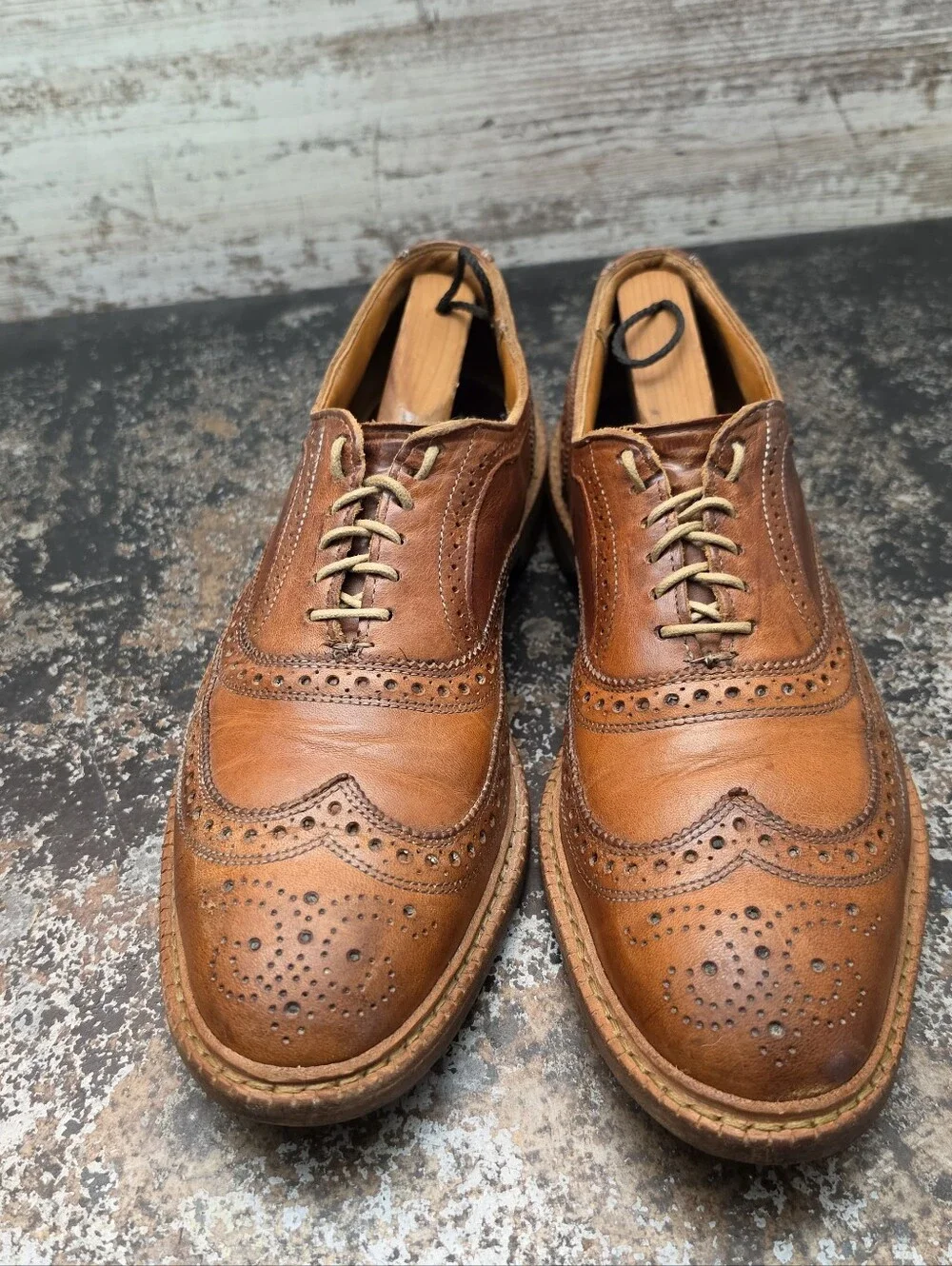 Mens Allen Edmonds Mctavish Wingtip Oxford Shoes Sz 11 B Used 26913 4035